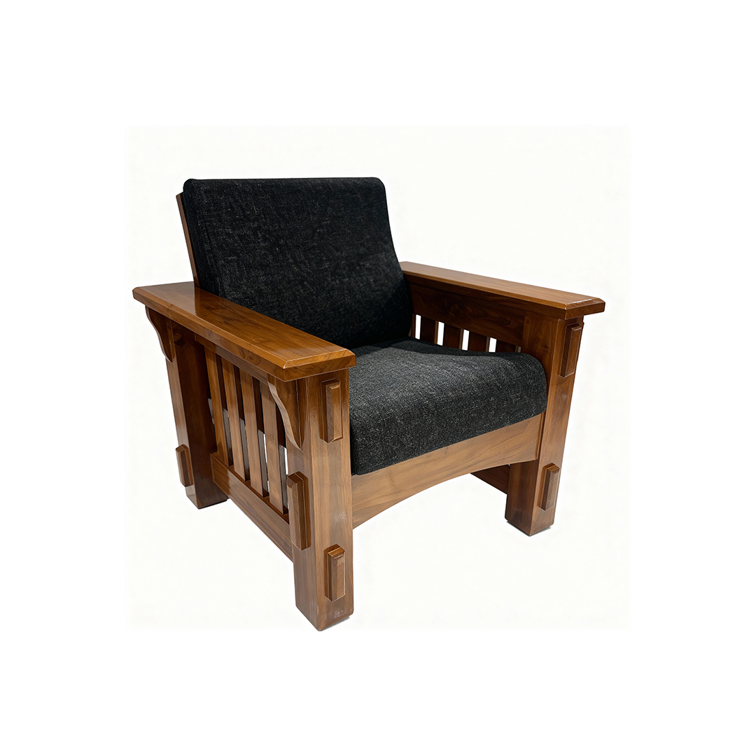 Teak 4X4 Leg Sofa 3+1+1