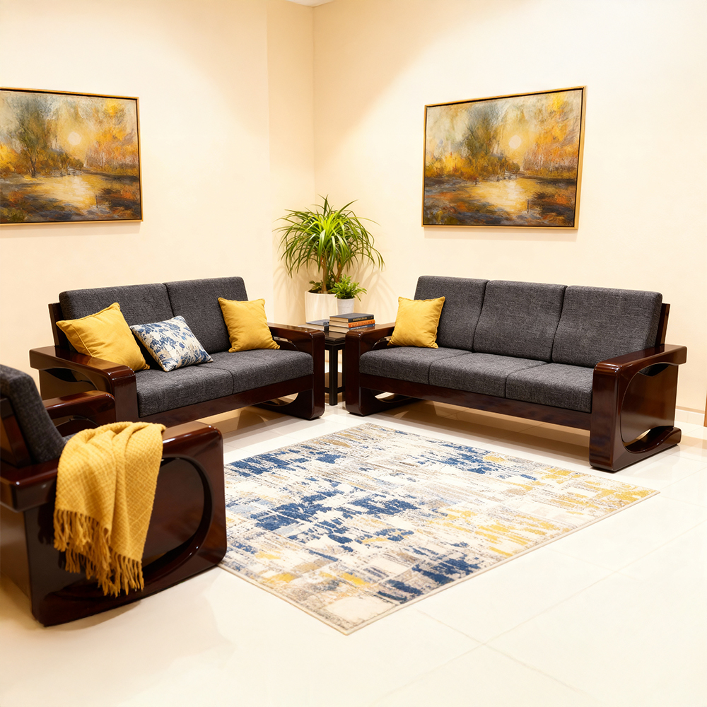 Teak Suraj Sofa 3+1+1