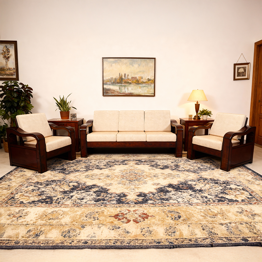 Teak Catlock Sofa 3+1+1